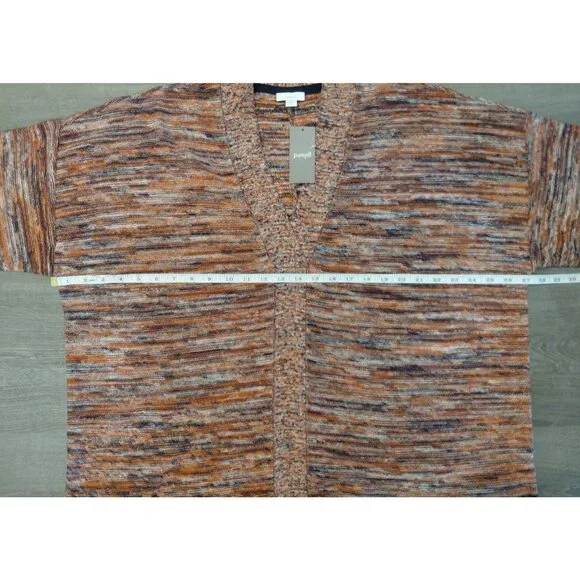 Pure Jill Space Dyed‎ Marled V-neck Pullover Compari Sweater Med Dolman Sleeve - Picture 7 of 9